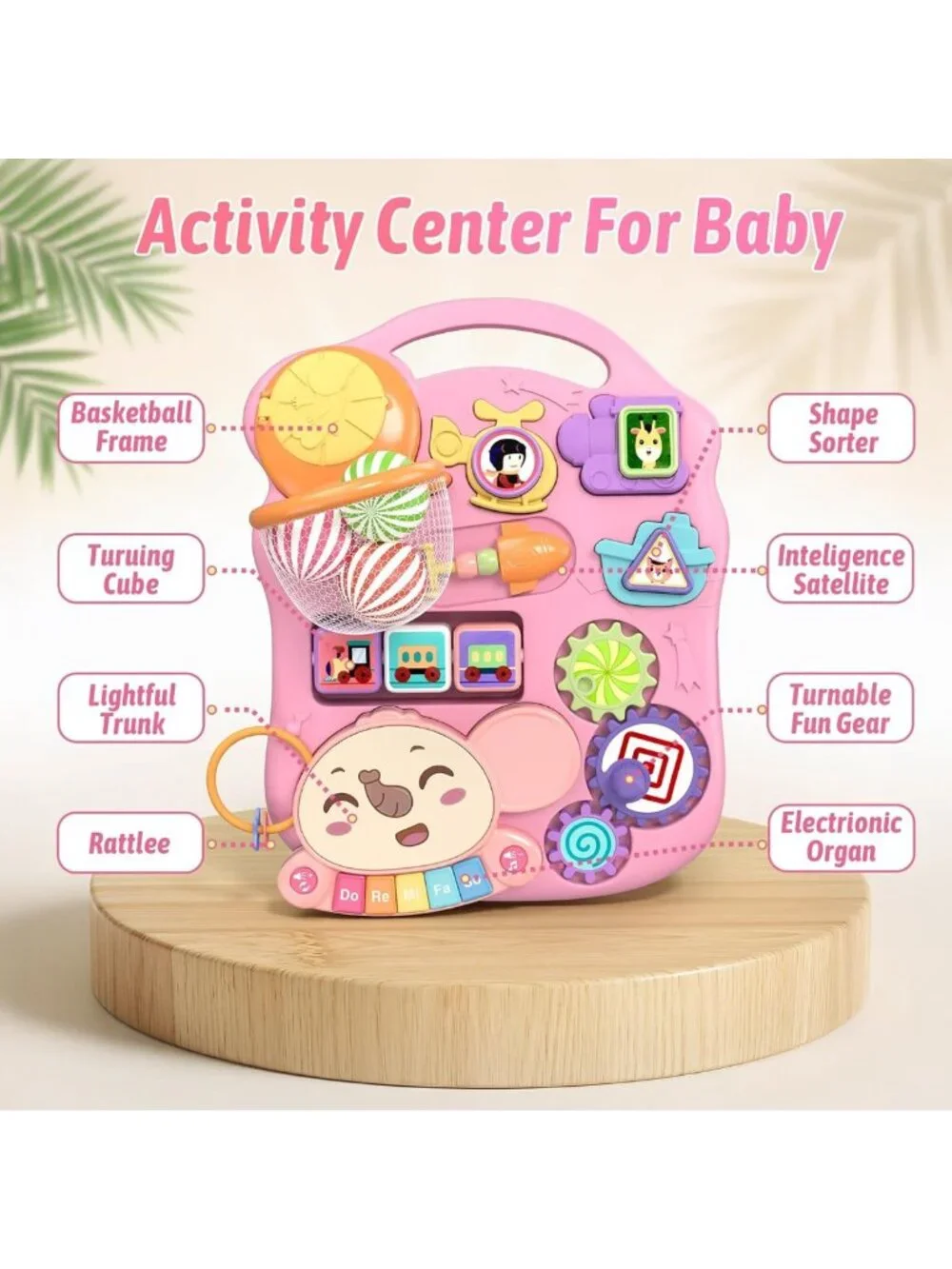 3-in-1 Baby Walker & Activity Center for Girls | Learning, Sit-to-Stand, Music